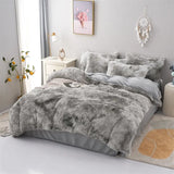 Grey Plush Coralie Dream Quilt / Doona / Duvet Cover set