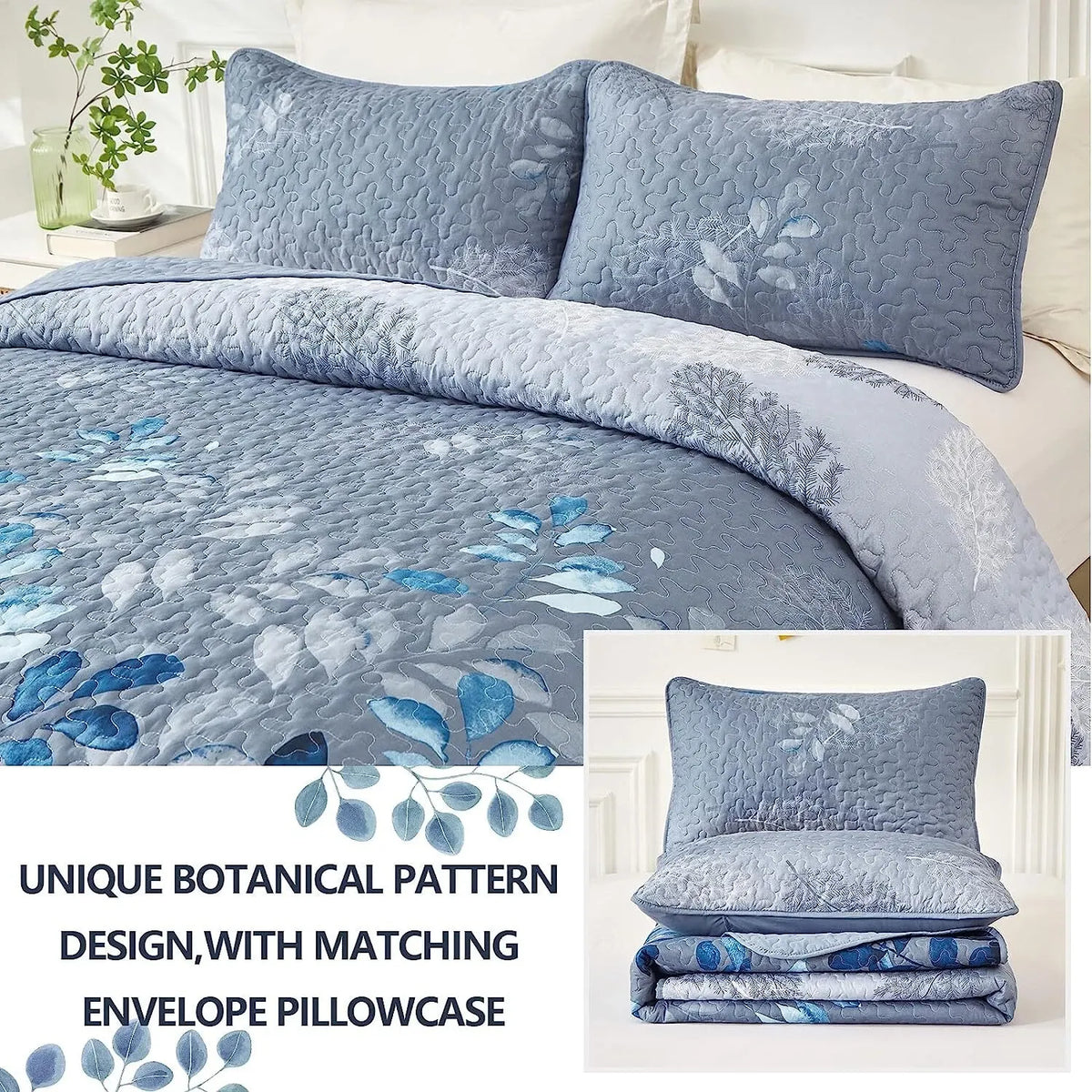 Estate Aurelia Leaf Quilt / Doona / Duvet Cover set