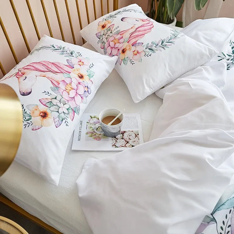 Unicorn Flowers Milano Paisley Quilt / Doona / Duvet Cover set