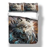 Tribal Wolf Dreamcatcher Quilt / Doona / Duvet Cover set