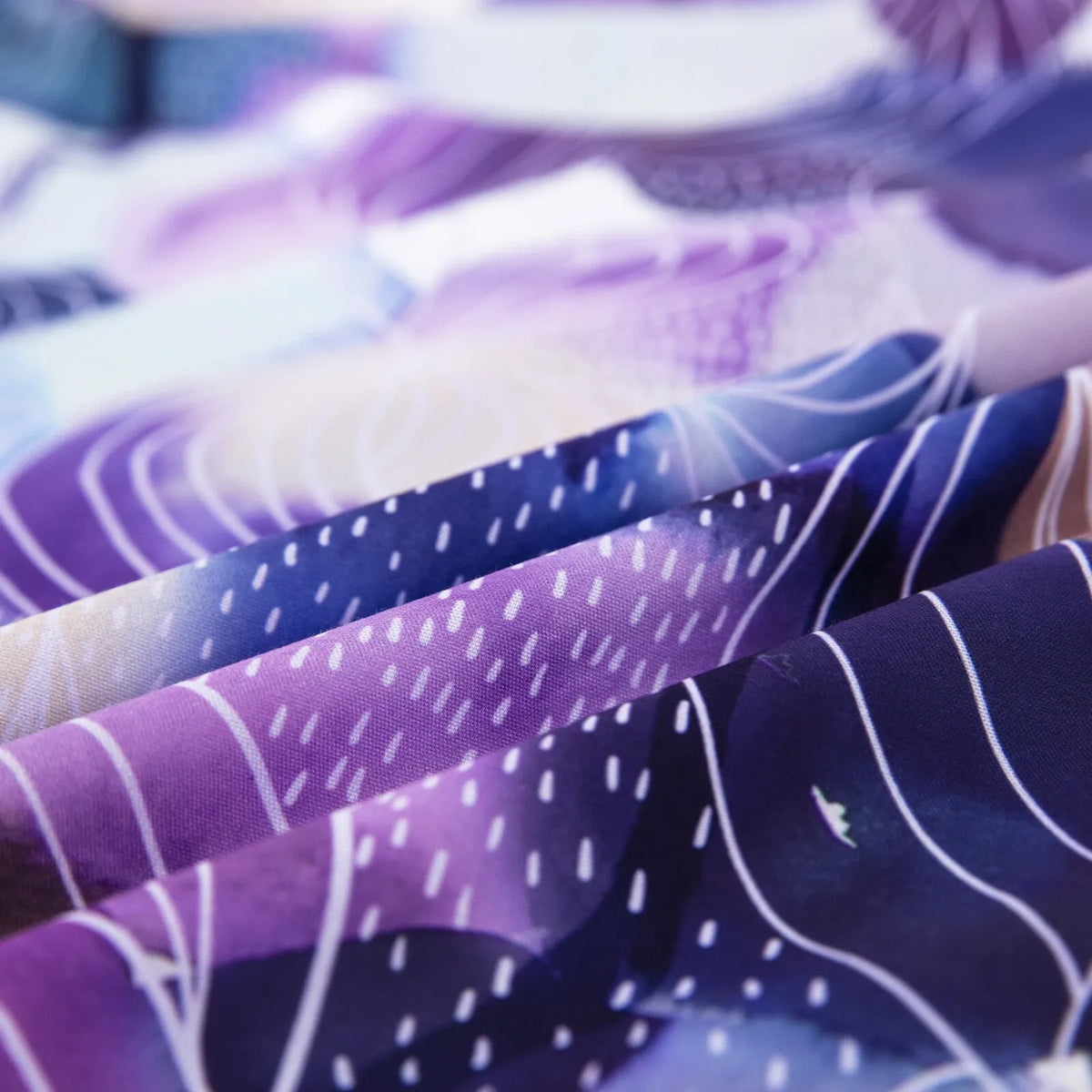 Violet Fiore Leaf Mirage Quilt / Doona / Duvet Cover set