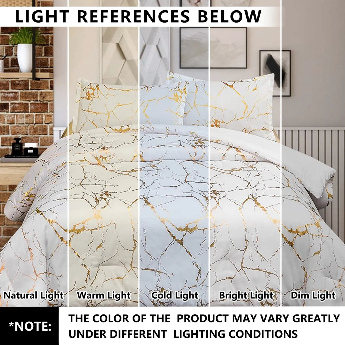White Golden Nordic Atelier Quilt / Doona / Duvet Cover set