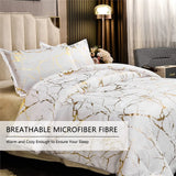 White Golden Nordic Atelier Quilt / Doona / Duvet Cover set