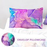 Viola Marble Aqua Glow Quilt / Doona / Duvet Cover set