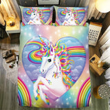 Unicorn Rainbow Sorrento Charm Quilt / Doona / Duvet Cover set