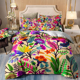 Vibrant Botanical Garden Quilt / Doona / Duvet Cover set