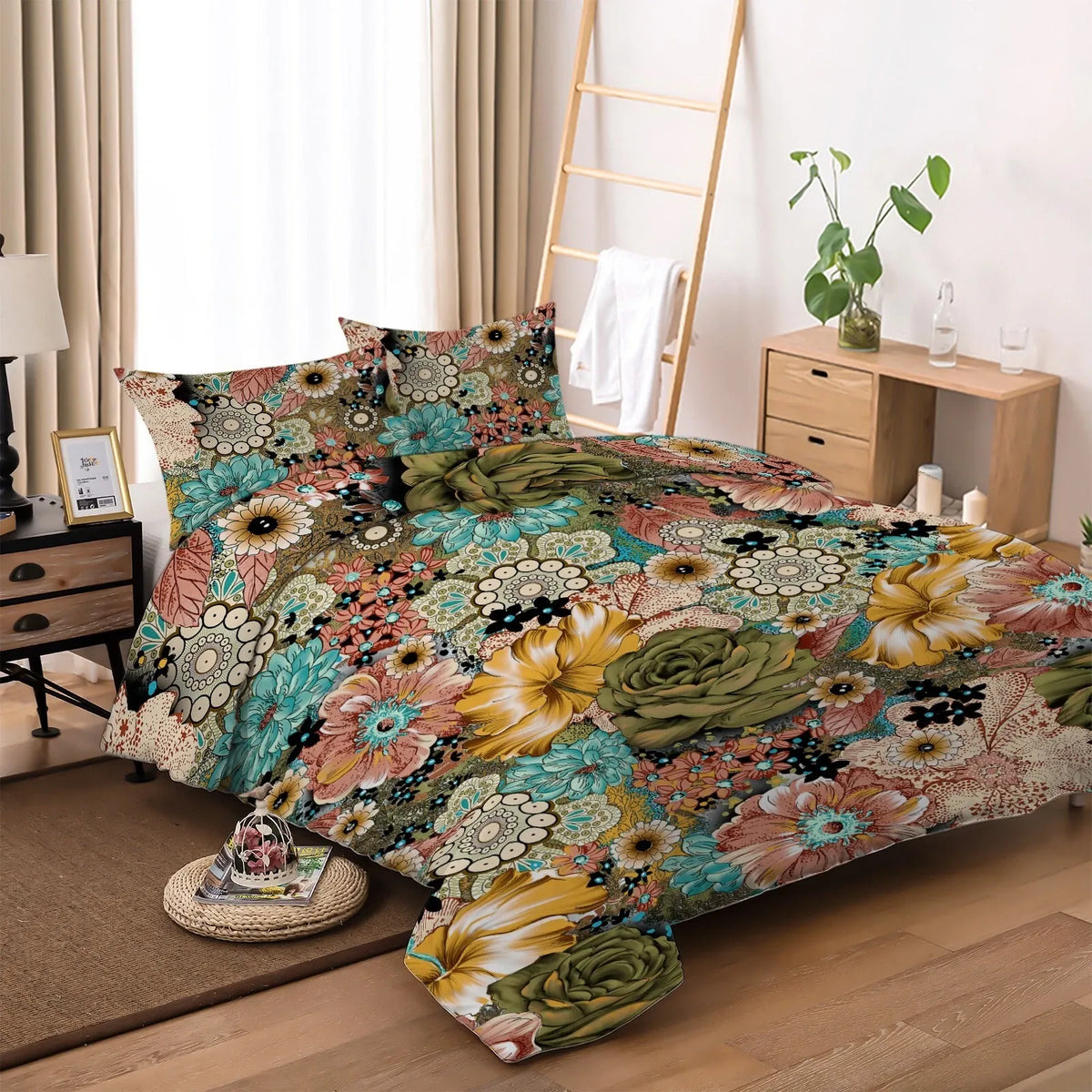Black Bohemian Sorrento Heritage Quilt / Doona / Duvet Cover set