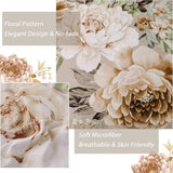 Beige Bloom Lumiere Heritage Quilt / Doona / Duvet Cover set