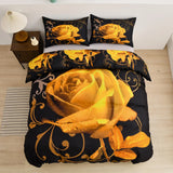 Gold Flower Arden Elegance Quilt / Doona / Duvet Cover set