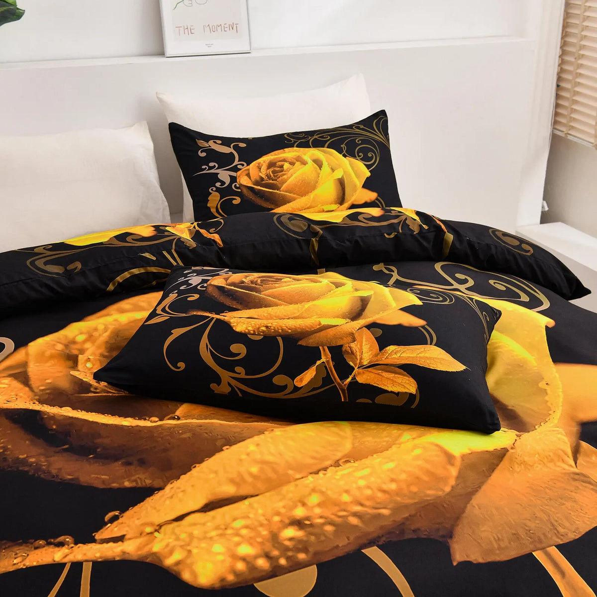 Gold Flower Arden Elegance Quilt / Doona / Duvet Cover set