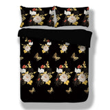 Black Sorrento Marigold Quilt / Doona / Duvet Cover set