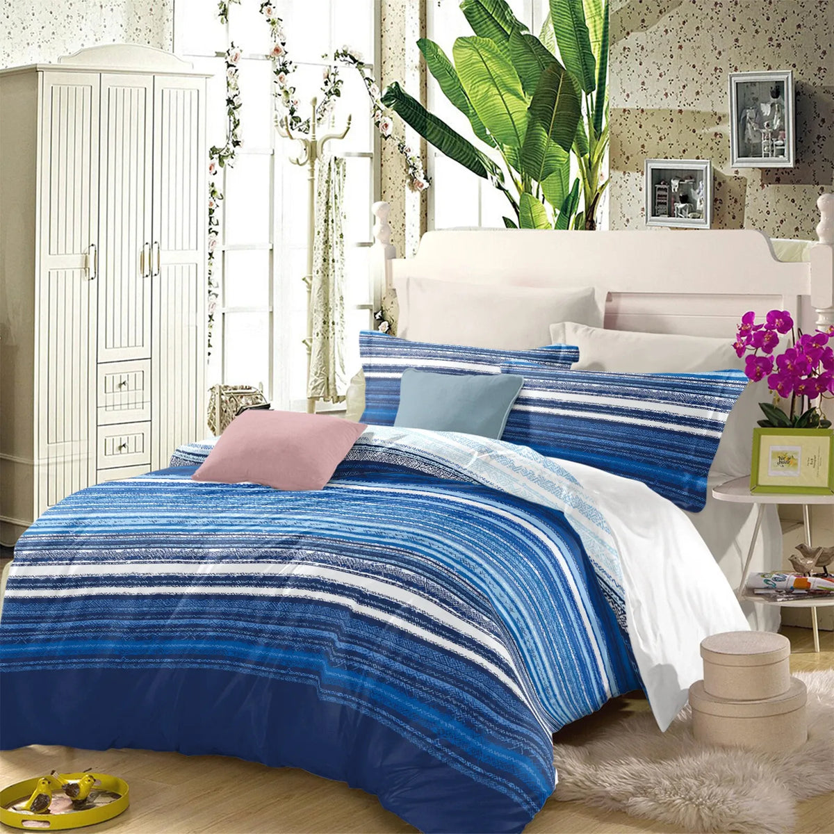 Stripe Catalina Ivy Quilt / Doona / Duvet Cover set