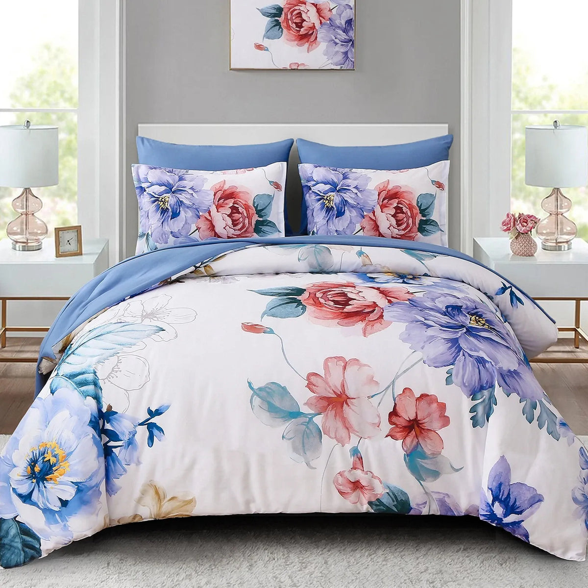 Eden Provence Dahlia Quilt / Doona / Duvet Cover set