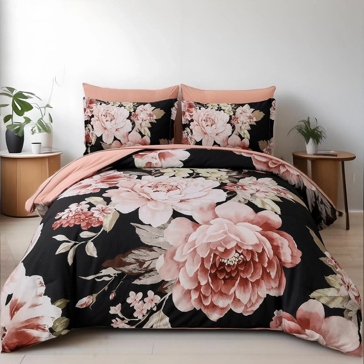 Black Maribel Marigold Quilt / Doona / Duvet Cover set