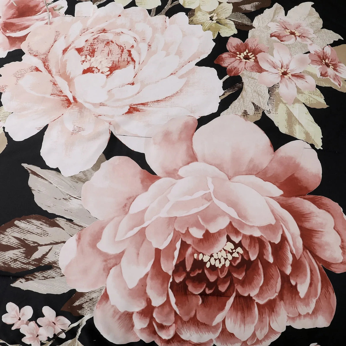 Black Maribel Marigold Quilt / Doona / Duvet Cover set