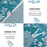Teal Foglia Willow Haven Quilt / Doona / Duvet Cover set