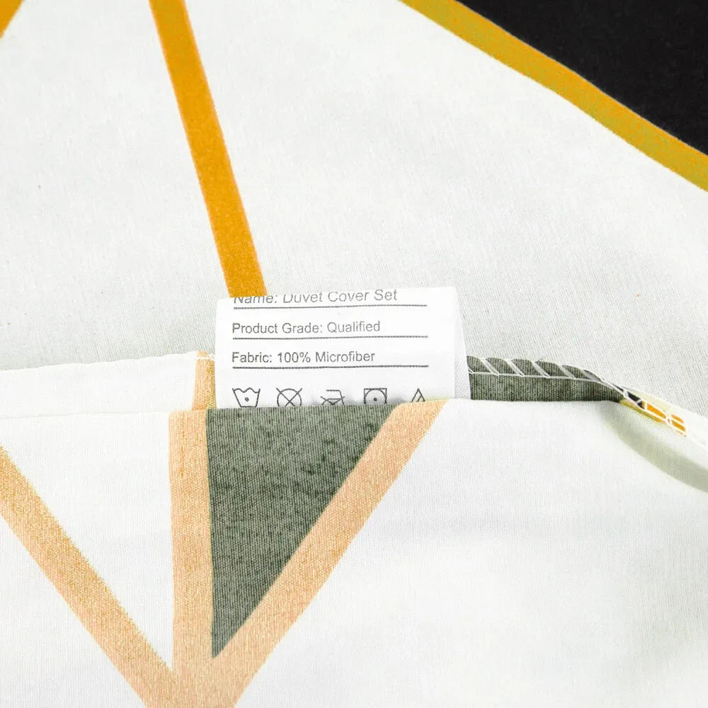 Geometry Brown Seville Marigold Quilt / Doona / Duvet Cover set