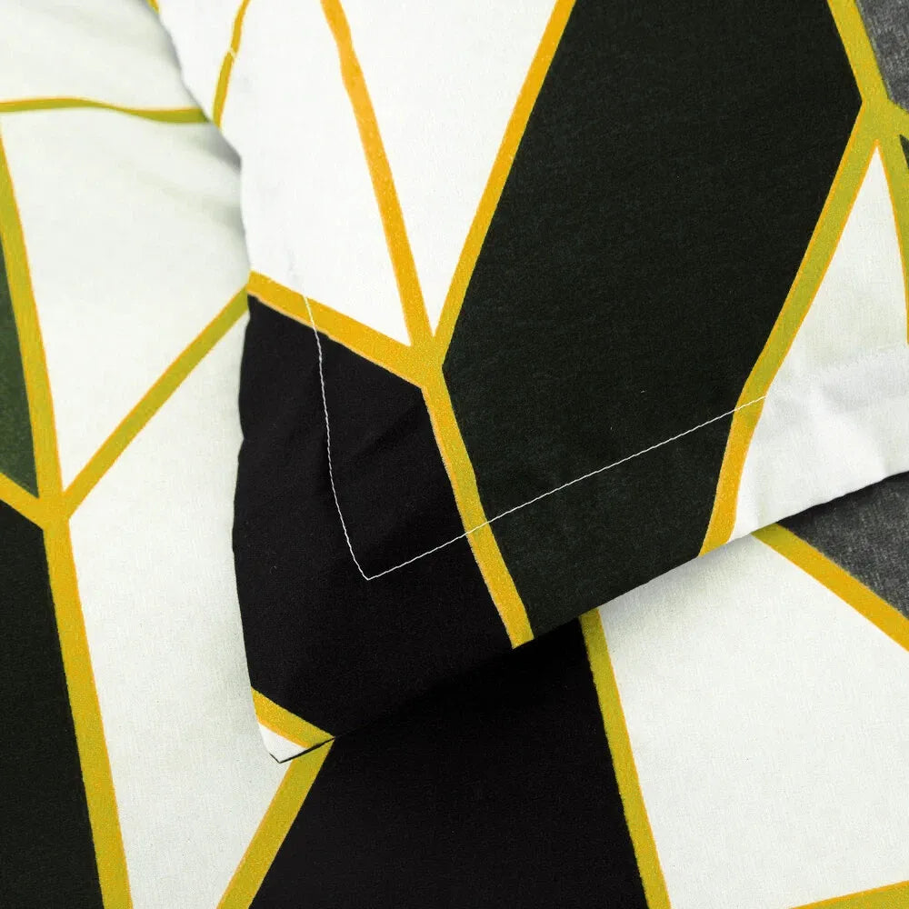 Geometry Brown Seville Marigold Quilt / Doona / Duvet Cover set
