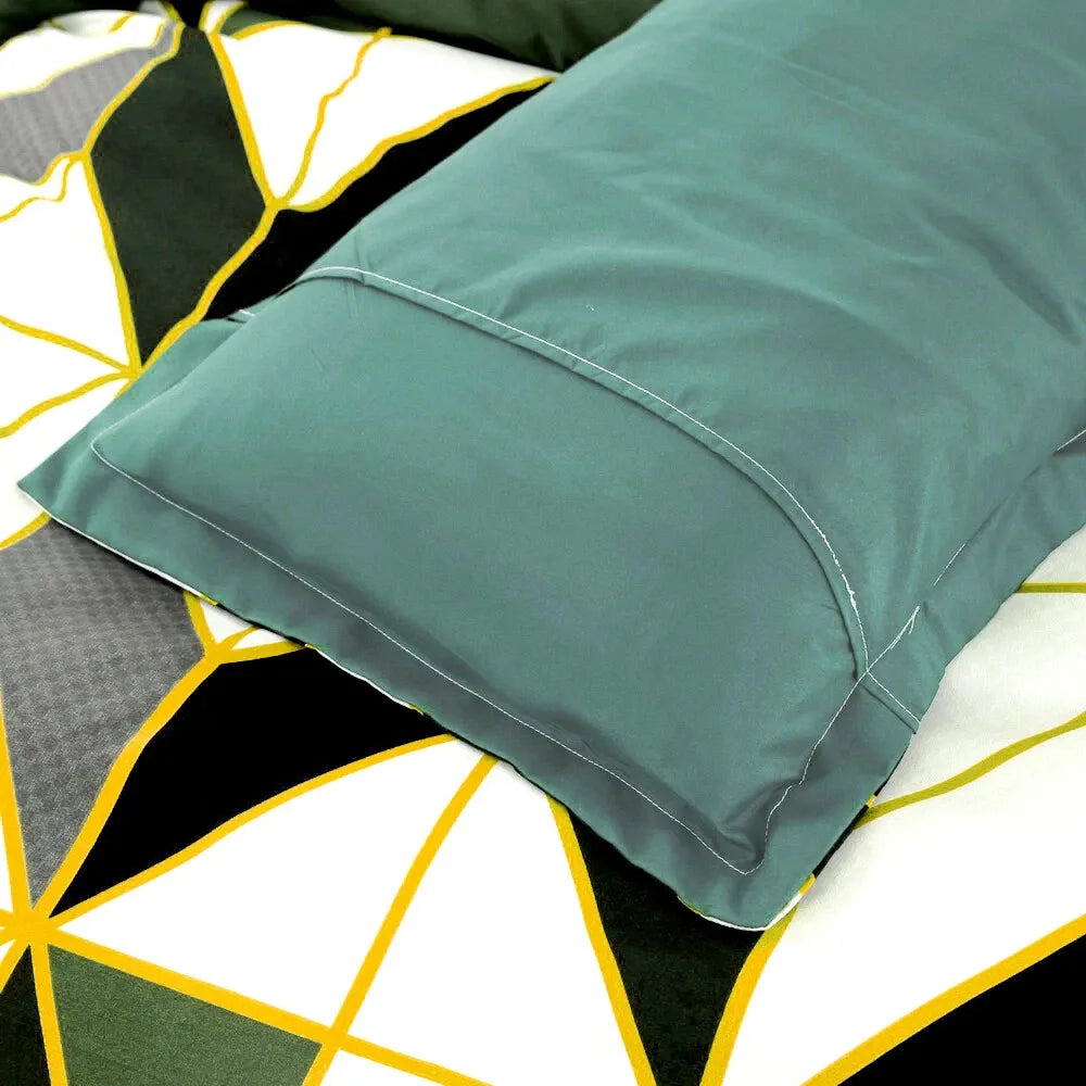 Geometry Brown Seville Marigold Quilt / Doona / Duvet Cover set
