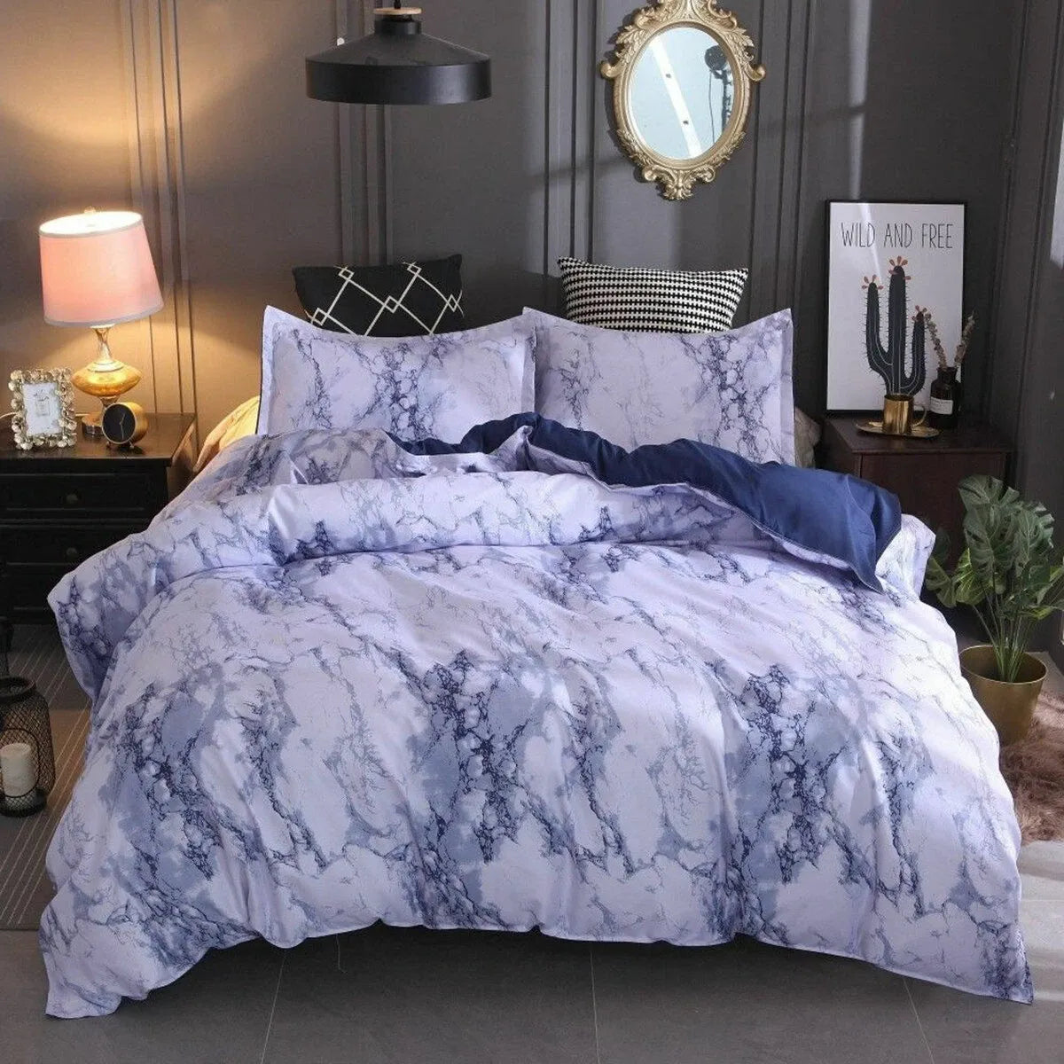Marble Como Gallery Quilt / Doona / Duvet Cover set