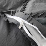 Grey Delphine Dahlia Quilt / Doona / Duvet Cover set