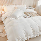 Ruffled Edge Como Ivy Quilt / Doona / Duvet Cover set