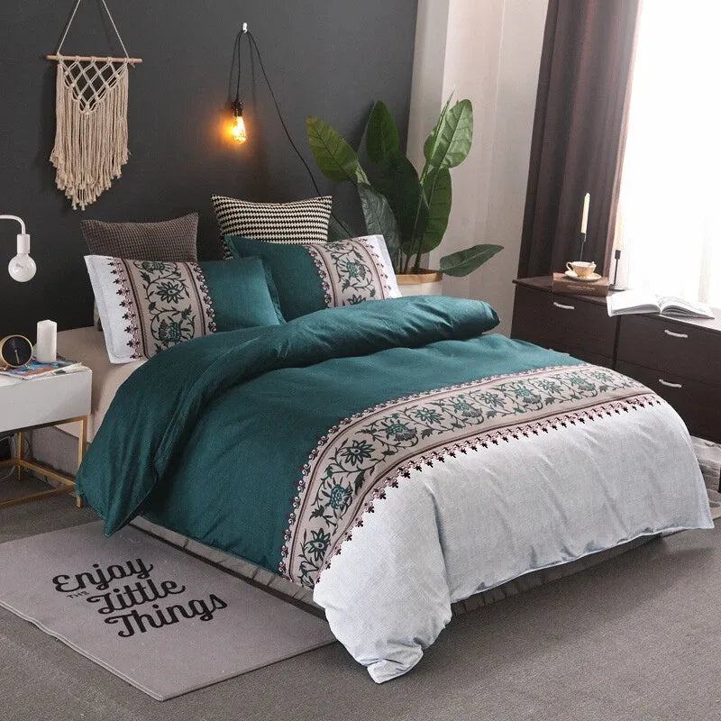 Bohemian Jade Lisbon Gallery Quilt / Doona / Duvet Cover set