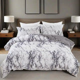 Gray Marbled Como Serenity Quilt / Doona / Duvet Cover set
