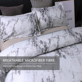 Gray Marbled Como Serenity Quilt / Doona / Duvet Cover set