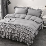 Multi Ruffled Geneva Charm Quilt / Doona / Duvet Cover set