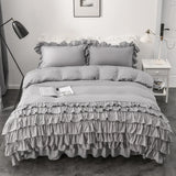 Multi Ruffled Geneva Charm Quilt / Doona / Duvet Cover set