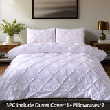 White Lucerne Bloomscape Quilt / Doona / Duvet Cover set