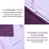 Purple Marbled Catalina Serenity Quilt / Doona / Duvet Cover set