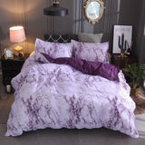 Purple Marbled Catalina Serenity Quilt / Doona / Duvet Cover set