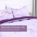 Purple Marbled Catalina Serenity Quilt / Doona / Duvet Cover set