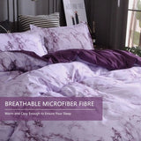 Purple Marbled Catalina Serenity Quilt / Doona / Duvet Cover set
