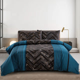 Marble Teal Nero Chevron Luxe Quilt / Doona / Duvet Cover set