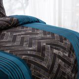 Marble Teal Nero Chevron Luxe Quilt / Doona / Duvet Cover set