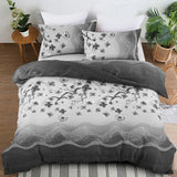 Grey Stripe Aveline Elegance Quilt / Doona / Duvet Cover set