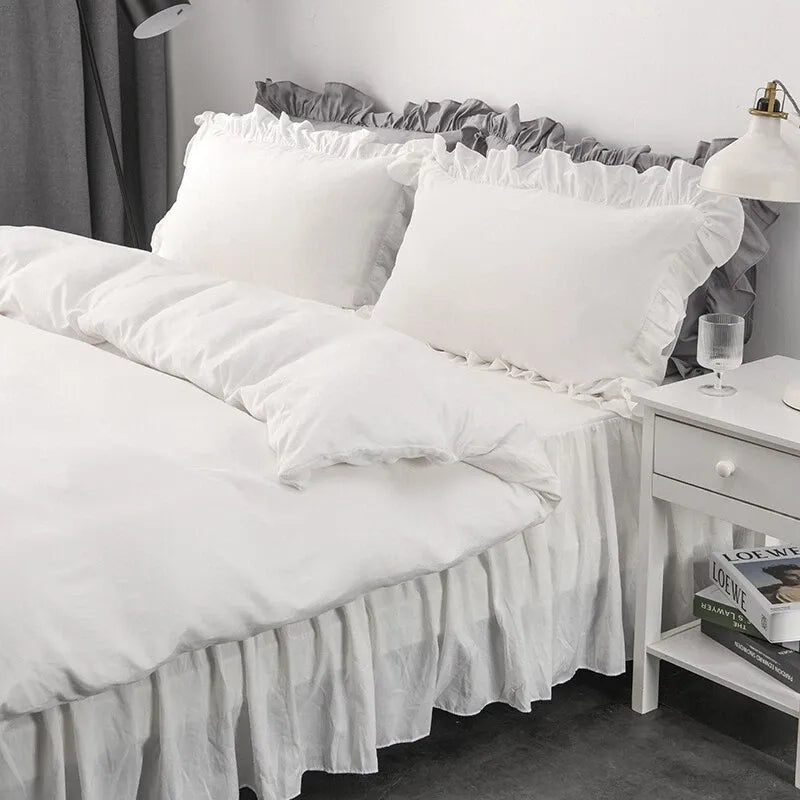 Multi Ruffled Celeste Charm Quilt / Doona / Duvet Cover set