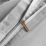 Light Grey Palermo Leaf Quilt / Doona / Duvet Cover set