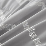 Light Grey Palermo Leaf Quilt / Doona / Duvet Cover set