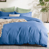100% Cotton Navy Blue Maribel Dahlia Quilt / Doona / Duvet Cover set