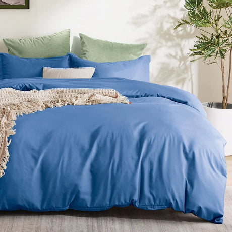 100% Cotton Navy Blue Maribel Dahlia Quilt / Doona / Duvet Cover set