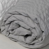 Seersucker Grey Savoy Dahlia Quilt / Doona / Duvet Cover set