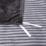 Gray Striped Cannes Gallery Quilt / Doona / Duvet Cover set