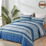 Boho Vibes blue Bedding Set – 3‑Piece Comforter & Pillow Covers