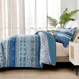 Boho Vibes blue Bedding Set – 3‑Piece Comforter & Pillow Covers