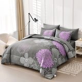 Cloud Nine grey purple Bedding – 3‑Piece Comforter Set for Everyday Chill