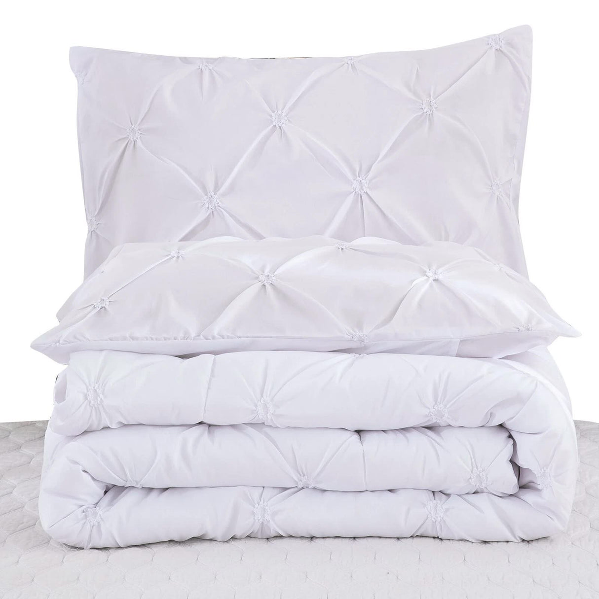 Minimal Mood white Comforter Collection – Modern 3‑Piece Set